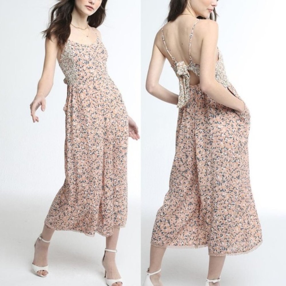 Boutique Floral Jumpsuit (Red)